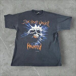 Vintage Six Feet Under Shirt Mens XL Black 90s Direct Merchandising Haunted Rare